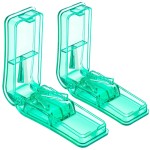 AVIDACE 2PCS Pill Cutter, Professional Pill Splitter for Cutting Small Pills or Large Pills in Half