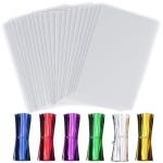 LEOSINDA Clear Cellophane Treat Bags 100pcs 5 X 11 In Clear Cellophane Bags with 6 Mix Colors Twist Ties for Gift Wrapping,Packaging Candies,CookieDessert,Bakery, Popcorn, Chocolate,Party Favor