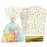 COQOFA 100 Pcs Star Printed 5X 7 Gift Wrap Cello Cellophane Treat Bags Party Favor bags Clear Candy Cookie Bag Plastic Poly Goodie Storage Bag with Twist Ties for Bakery,Birthday, Wedding ,Party Decorations (Gold)