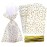 COQOFA 100 Pcs Star Printed 4X 9 Gift Wrap Cello Cellophane Treat Bags Party Favor bags Clear Candy Cookie Bags Plastic Poly Goodie Storage Bags with Twist Ties for Bakery,Birthday, Wedding ,Party Decorations (Gold)