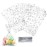 COQOFA 100 Pcs Star Printed 4X 9 Gift Wrap Cello Cellophane Treat Bags Party Favor bags Clear Candy Cookie Bags Plastic Poly Goodie Storage Bags with Twist Ties for Bakery,Birthday, Wedding ,Party Decorations (Silver)