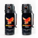 Pepper Gel Spray with UV Dye - Trusted by Military, Maximum Strength, Quick Access Flip Top, Sprays Any Angle, 18ft Range - 2 Pack