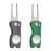 Mile High Life 2 Pieces Golf Divot Repair Tool w Magnetic Golf Ball Marker | All Metal Foldable Divot Tool w Pop-up Button | Golf Club Holder | Golf Accessories for Men (Green,Grey)