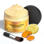 SHVYOG Vitamin C Face Mask with Kaolin Clay for Dull Skin, Deep Cleansing, Turmeric Clay Mask, Face Masks Skincare for Controlling Oil and Refining Pores 5.29 Oz 150g