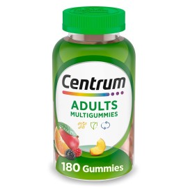Centrum MultiGummies Gummy Multivitamin for Adults, Multivitamin/Multimineral Supplement with Vitamins D, B and E, Assorted Fruit Flavor - 18 Count