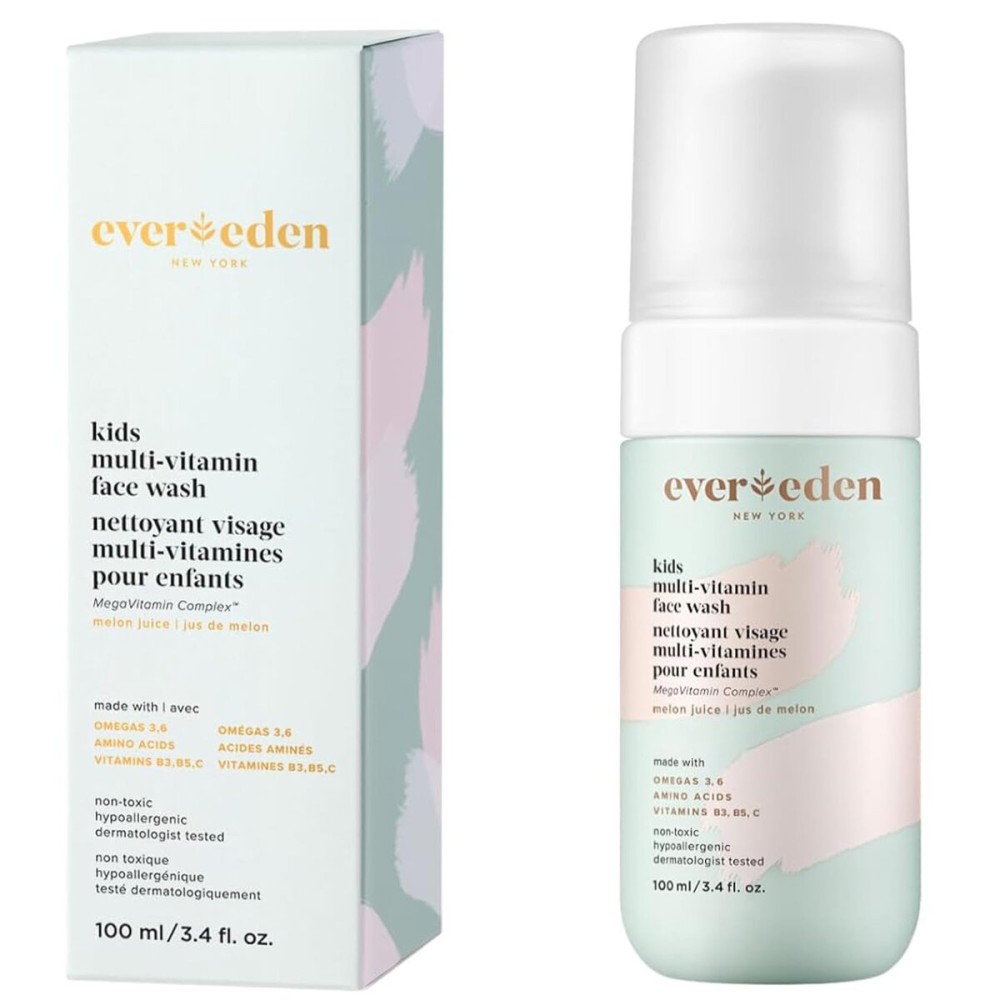 Evereden Kids Face Wash: Melon Juice, 3.4 fl oz. | Gentle Skin Care | Clean and Non-toxic Face Wash | Kids Skin Care