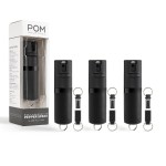 POM Premium Pepper Spray Keychain, Quick Release Access Flip Top Safety, Police Grade OC Formula with UV Marking Dye, 25 Precision Bursts, 10 Foot Effective Range, Made in USA