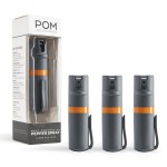 POM Pepper Spray Pocket Clip - Flip Top Safety - Maximum Strength OC Spray Self Defense - Tactical Compact & Safe Design - Quick Key Release - 25 Bursts & 10 ft Range