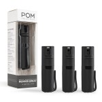 POM Pepper Spray Pocket Clip - Flip Top Safety - Maximum Strength OC Spray Self Defense - Tactical Compact & Safe Design - Quick Key Release - 25 Bursts & 10 ft Range