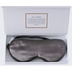 ZIMASILK Adjustable 100% 22 Momme Mulberry Silk Sleep Mask for Sleeping, Filled with Premium Mulberry Silk, Softest & Breathable Eye Sleeping Mask (Blackish Grey)