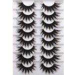 False Eyelashes Mink Lashes 20 MM Long False Lashes 9D Cat-eye Volume Faux Mink Lashes Pack 8 Pairs by FANXITON