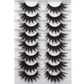 False Eyelashes Mink Lashes 20 MM Long False Lashes 9D Cat-eye Volume Faux Mink Lashes Pack 8 Pairs by FANXITON