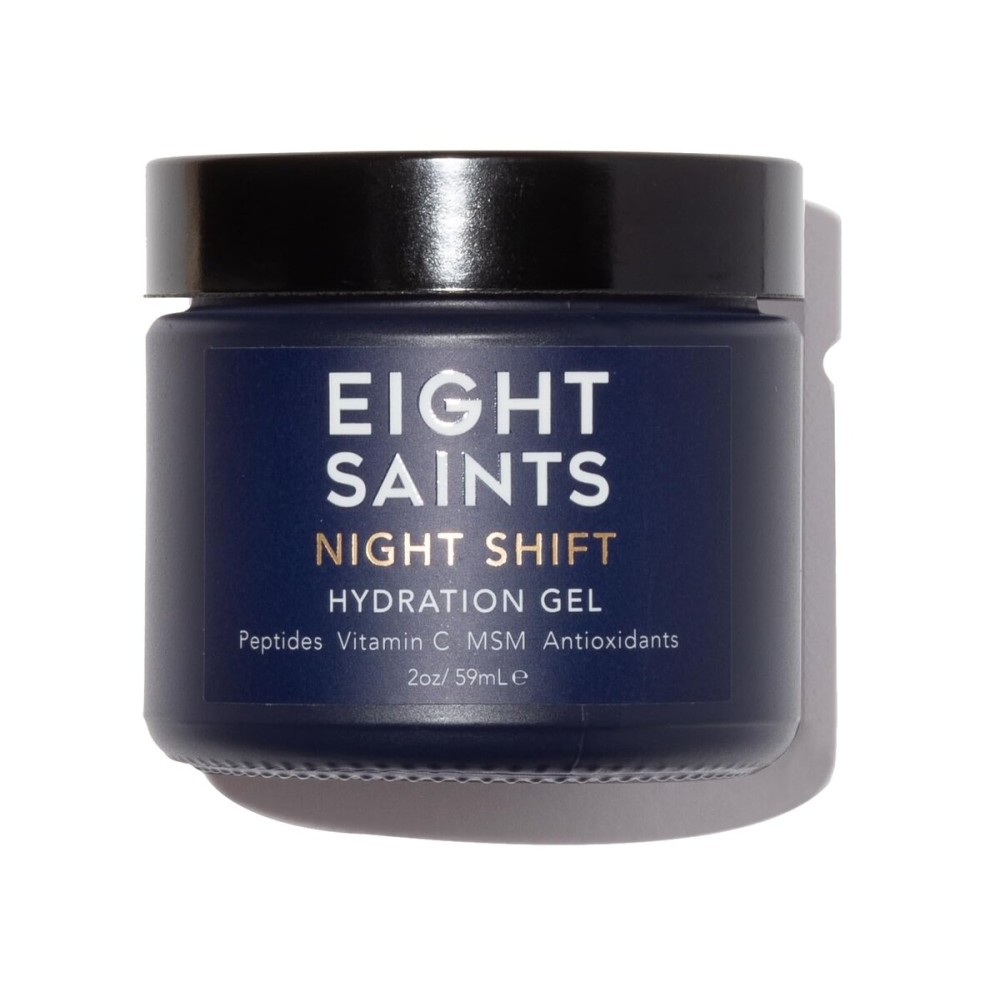 Eight Saints Night Shift Anti-Aging Gel Face Moisturizer, Natural and Organic Anti Wrinkle Night Cream Gel For Face To Reduce Fine Lines and Wrinkles, 2 Ounces
