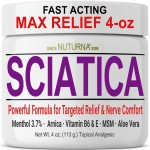 Sciatica Nerve Cream - Maximum Strength Comfort Cream for Feet, Hands, Legs, Toes, Back - Natural Ultra Strength Arnica, MSM, Menthol, Soothing Comfort, Large 4 Oz