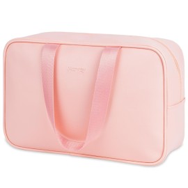 Full Size Toiletry Bag Women Large Cosmetic Bag Travel Makeup Bag Organizer Medicine Bag for Toiletries Essentials Accessories (Large, Pink)