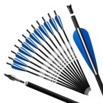 REEGOX Crossbow Bolts 16/18/20 inch Bio Crossbow Arrows with Moon Nocks and Removable Tips (Pack of 12) (20-Blue)