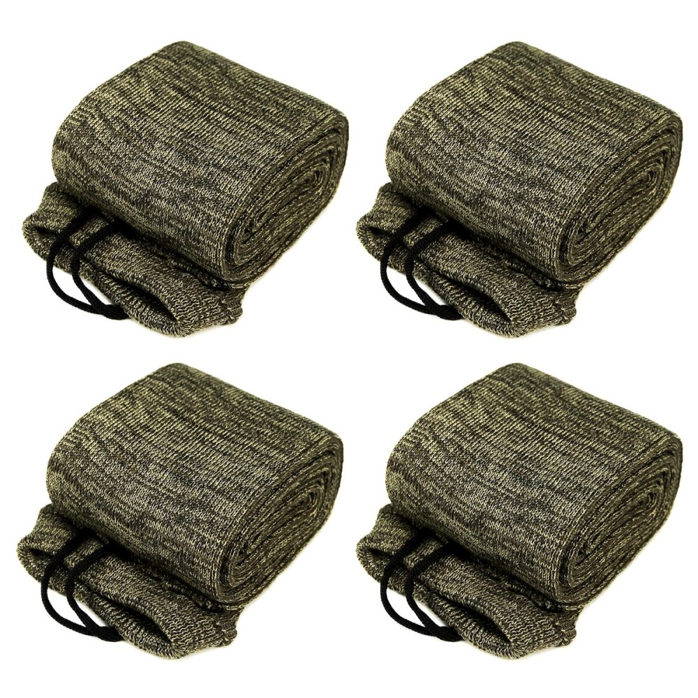 GUGULUZA 4-Pack Thick Gun Socks for Storage Rifle and Shotguns with or without Scope, Silicone-Treated, Drawstring Closure, 52 Inches (Camo - 4 Pack)