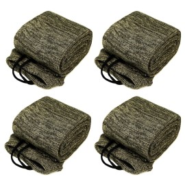 GUGULUZA 4-Pack Thick Gun Socks for Storage Rifle and Shotguns with or without Scope, Silicone-Treated, Drawstring Closure, 52 Inches (Camo - 4 Pack)
