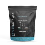 REFLUX GOURMET Natural Heartburn Acid Reflux Relief Support Supplement for GERD, LPR, Indigestion, Aid for Intermittent Fasting, Alginate Therapy, Single Serve 25 Pack, Mint Chocolate/Vanilla Caramel