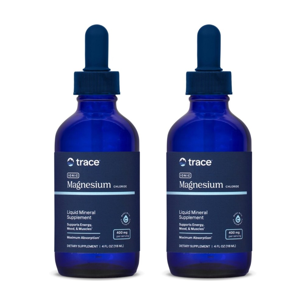 Trace Minerals Ionic Magnesium - Liquid Ionic Magnesium for Supporting Essential Body Functions - Energy, Immune, Muscle & Nerve Support - Natural - Full-Spectrum Minerals - 4 fl oz (2 Pack)