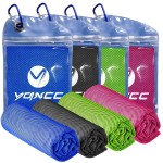 YQXCC 4 Pack Cooling Towels | 40x12 | Cool for Neck and Face | Microfiber Soft Breathable Chilly | for Yoga, Sport, Golf, Gym, Camping, Running & More Activities
