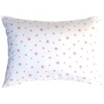 13x18 Toddler Pillowcase Cotton - Toddler Pillowcase Star, White Travel Pillow Case Cover, Toddler Breathable Pillow Case Star - Pink Stars on White