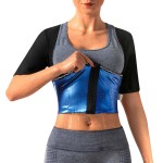 DYUAI Sauna Shirt for Women Sauna Suit for Women Waist Trainer Sauna Sweat Vest Workout Body Shaper Zipper(6005-01-XL)