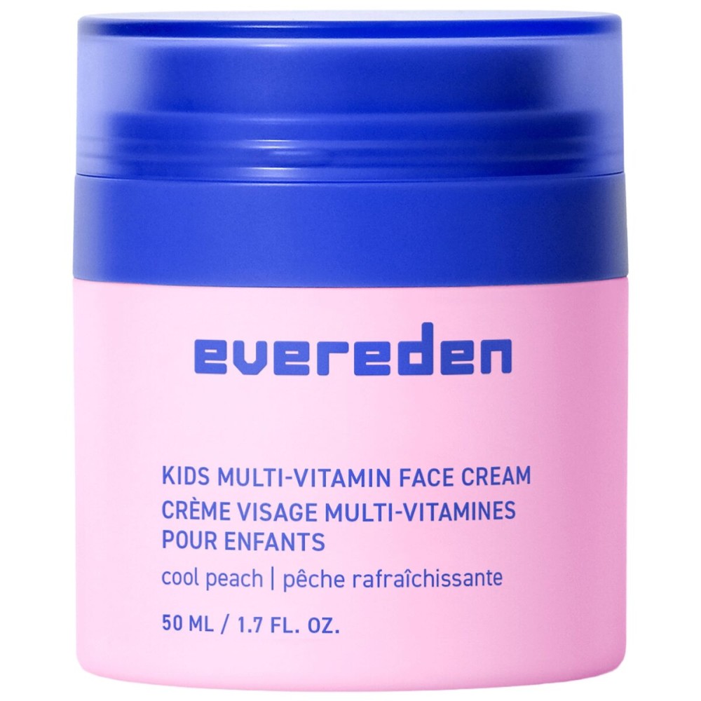 Evereden Kids Face Cream: Cool Peach, 1.7 oz. | Face Lotion | Clean and Non-Toxic Face Moisturizer | Skin Care for Kids