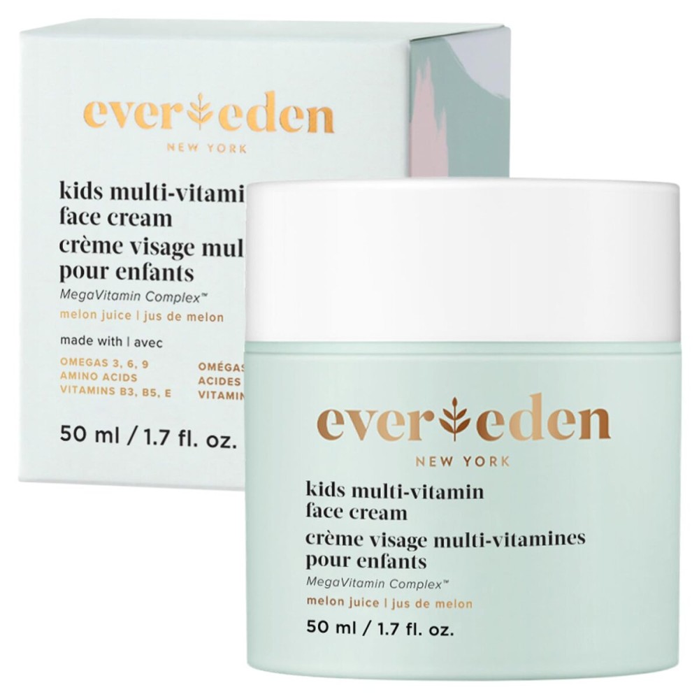 Evereden Kids Face Cream: Melon Juice, 1.7 oz. | Face Lotion | Clean and Non-Toxic Face Moisturizer | Multi-Vitamin Skin Care for Kids