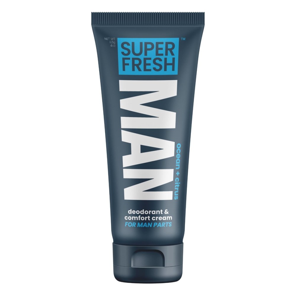 Super Fresh Ball Deodorant Lotion for Men Groin Butt and Body Hygiene Cream Controls Odor Prevents Chafing Aluminum Free Daily Freshness and Comfort Lotion Formula in Convenient 4 oz Tube