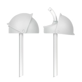 Boon Nursh Silicone Straw Sippy Cup Lid - Conversion Top for Bottles - Toddler Cup Top - Changes Baby Bottles into Cups - 2 Count