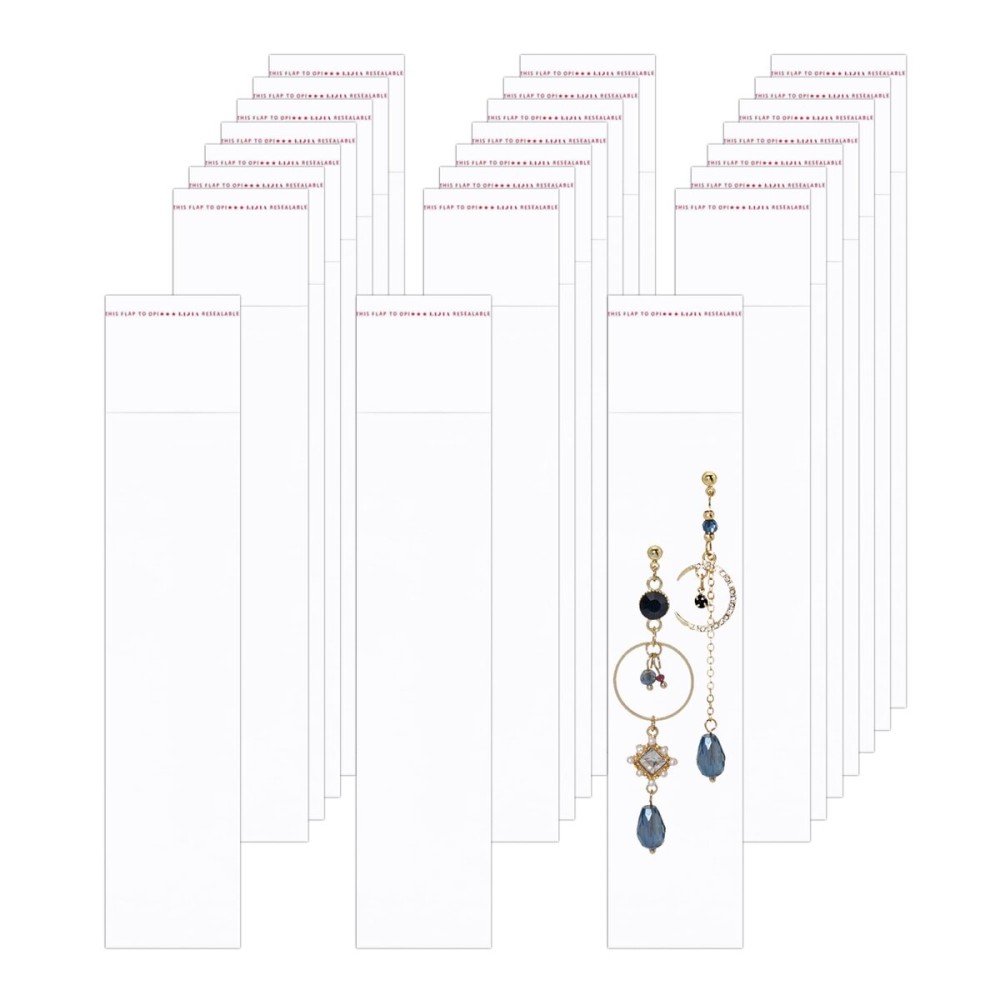 BornFeel 2 x 8 Cello Bags 100pcs Long Resealable Cellophane Bags OPP Self Adhesive Bags 1 Mil for Pretzel Bakery Cookies Candies Jewelry Crafts Candles Party (8 Sizes to Choose from)