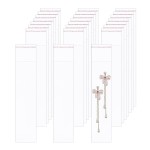 300pcs Long Resealable Cellophane Cello Bags 2 x 8 OPP Self Adhesive Bags 1 Mil for Pretzel Bakery Cookies Candies Jewelry Crafts Candles Party (5 Sizes)