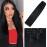 WindTouch Clip in Hair Extensions Real Human Hair 1 Jet Black Hair Extensions 15Inch 7pcs 75g Straight Remy Human Hair Clip in Extensions Soft Natural Clip Ins Real Human Hair Black Women