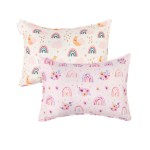 ALVABABY Toddler Pillowcases Stretchy Soft Kids Pillow Cover 2 Pack Fit 13x 18 or 12x20 Envelope for Girl Boy Sleepy Travel