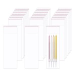 BornFeel 3 x 8 Cellophane Bags 300pcs Long Adhesive Cello Bags Crystal Sealed Clear Bags 1 Mil for Bakery Cookies Candies Jewelry Crafts Candles (8 Sizes to Choose from)