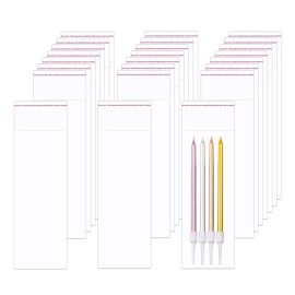 BornFeel 3 x 8 Cellophane Bags 300pcs Long Adhesive Cello Bags Crystal Sealed Clear Bags 1 Mil for Bakery Cookies Candies Jewelry Crafts Candles (8 Sizes to Choose from)