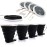ME.FAN Silicone Collapsible Travel Cup - Silicone Folding Camping Cup with Lids - Expandable Drinking Cup Set of 4- Portable, Graduated [9.22oz]