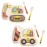 Lightening Toddler Plates Dinnerware Dinner Dish Set Baby Feeding Spill Proof Divided Plate - Baby Spoon and Fork 3-Piece Set Teaches Child Portion Control (excavator/bulldozer)