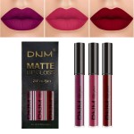 evpct 3Pcs Dark Purple Red Rose pink Matte Liquid Lipstick Sets for Black Women Matte Lipstick Lip Stain Long Lasting Waterproof 24, labial mate larga duracion 24 labiales mate 24 horas originales