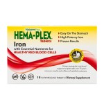NaturesPlus Hema-Plex Iron - 10 Slow-Release Tablets - 85 mg Chelated Iron - Total Blood Health - with Vitamin C & Bioflavonoids - Vegan, Gluten Free - 10 Servings