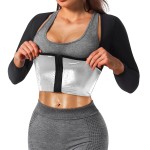 DYUAI Sauna Shirt for Women Sauna Suit for Women Waist Trainer Sauna Sweat Vest Workout Body Shaper Long Sleeve(6003-07-XXXL)