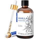 HIQILI Vanilla Essential Oil, Undiluted Natural Strong Fragrance Add in Skin Perfume, Unscented Lotion, Candle Soap Making Scent, Relax at Home with Diffuse Warm Sweet Aroma -100ML