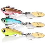 TRUSCEND Tail Spinner Fishing Lures, 3 0.75oz Fishing Spoons with Rotating Swimbaits for Bass Pike Walleye, Freshwater Saltwater Fishing Baits, Fishing Gifts for Men Dad