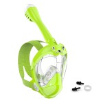 Jwintee Full Face Snorkel Mask, Diving Mask for Kids and Adults,180 Panoramic View Snorkel Mask with Camera Mount, Safe Breathing, Anti-Leak&Anti-Fog