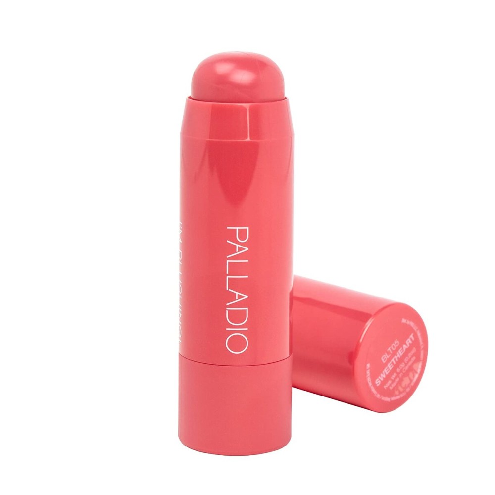 Palladio I\'m Blushing 2-in-1 Cheek and Lip Tint, Buildable Lightweight Cream Blush, Sheer Multi Stick Hydrating formula, All day wear, Easy Application, Shimmery, Blends Perfectly to Skin, Sweetheart
