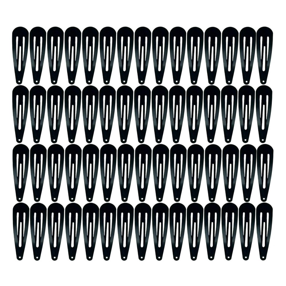 30,60 Pack Black 2 Inch Women Metal Snap Hair Clips Accessories No Slip Hair Barrettes Girls Women Hair Accessories (Black 60PCS)