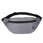 DAITET Fanny Pack Waist Pack for Men, Women & Kids - Adjustable Belt, Waterproof Travel & Running Bag (Glossy Gray)