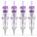 Wormhole Tattoo Cartridge Needles, 50pcs Mixed Sizes Disposable Tattoo Needles 3RL 5RL 7RL 9RL 11RL Round Liner for Tattoo Pen Cartridge Machine Permanent Makeup (RL)