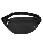 DAITET Fanny Pack Waist Pack for Men, Women, Kids - Adjustable Belt, Waterproof Travel & Running Bag (Glossy Black)